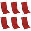 vidaXL Patio Chair Set of 6 Gray Solid acacia wood, 100% polyester