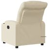 vidaXL Massage Recliner Chair Cream Fabric (100% polyester), metal, plywood