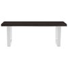 vidaXL Basin Shelf Dark brown, White Solid oak wood, Steel 23.6 x 19.7 in