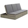 vidaXL Sun Bed Grey and Dark Grey