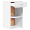 vidaXL Bedside Cabinet Set of 2 White Engineered Wood Compact