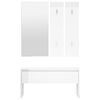 vidaXL Hallway Furniture Set High gloss white Engineered wood, acrylic