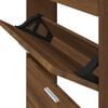 vidaXL Shoe Cabinet Brown oak Engineered wood 23.2 x 6.7 x 59.1 in