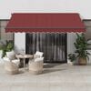 vidaXL Retractable Awning Burgundy and Anthracite