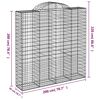 vidaXL Gabion Basket Silver Galvanized Iron Large Durable