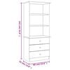 vidaXL Bookcase White Solid pine wood Tall Bookcase Rectangular