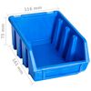vidaXL Stacking Storage Bins 20 pcs Blue Plastic