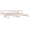 vidaXL Day Bed White Solid pine wood Twin, Full