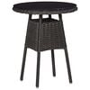 vidaXL Rattan Chair Black Steel frame Medium Removable Covers