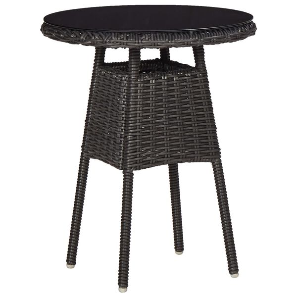 vidaXL Rattan Chair Black Steel frame Medium Removable Covers
