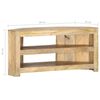 vidaXL TV Cabinet Varied wood tones Solid mango wood 35.4x17.7x17.7 in