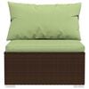 vidaXL Garden Lounge Set Brown, Green
