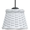 vidaXL Ceiling Lamp Shade White Wicker and iron 5.9x4.7 in