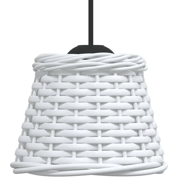 vidaXL Ceiling Lamp Shade White Wicker and iron 5.9x4.7 in