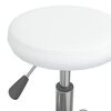 vidaXL Massage Stool White Faux leather and chrome-plated steel