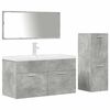 vidaXL Bathroom Furniture Set Concrete Grey, White