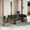 vidaXL Garden Sofa Set Grey PE rattan Sectional Modular