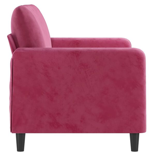vidaXL 2-seater Sofa Wine Red Velvet (100% polyester), metal, textilene
