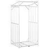 vidaxL Firewood Rack with Rain Cover 39.4"x31.5"x78.7" Galvanized Steel