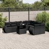 vidaXL Garden Sofa Set Black