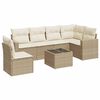 vidaXL Garden Sofa Set Beige PE rattan Multiple pieces Modular