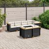 vidaXL Garden Sofa Set Black
