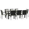 vidaXL Garden Dining Set Black