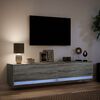 vidaXL TV Wall Cabinet Grey Sonoma Engineered Wood Large TV Wall Cabinet