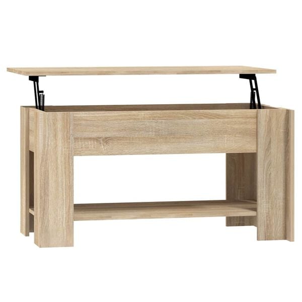 vidaXL Coffee Table Sonoma oak Engineered wood Medium Adjustable