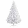 vidaXL Artificial Half Christmas Tree White PVC 6.9 ft Tall