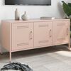 vidaXL TV Cabinet Pink Steel Medium Media Cabinet Rectangular