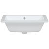 vidaXL Bathroom Sink White 18.3x13.8x7.1" Rectangular Ceramic