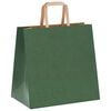 vidaXL Paper Bags 250 pcs with Handles Green 26x17x25 cm