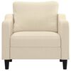 vidaXL Sofa Chair Cream Fabric (100% polyester), metal, textilene Single