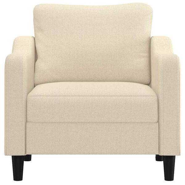 vidaXL Sofa Chair Cream Fabric (100% polyester), metal, textilene Single