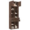 vidaXL Storage Cabinet Brown Oak Engineered Wood Tall Storage Cabinet