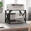 vidaXL Printer Stand 2-Tier Gray Sonoma 17.3"x10.2"x12.4" Engineered Wood