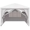 vidaXL Party Tent White Polyethylene, Steel Medium