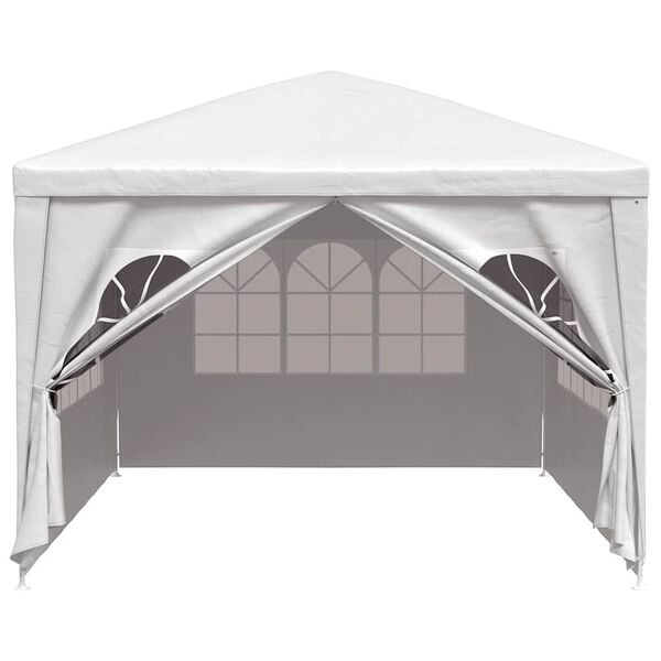 vidaXL Party Tent White Polyethylene, Steel Medium