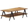 vidaXL Coffee Table Brown Solid mango wood, powder-coated steel Medium