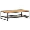 vidaXL Coffee Table Natural Solid Acacia wood Medium Storage