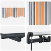 vidaXL Retractable Awning Multicolour 196.85" x 118.11