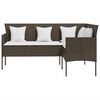 vidaXL Couch Sofa Set Brown PE rattan Large Modular Couch Sofa Set