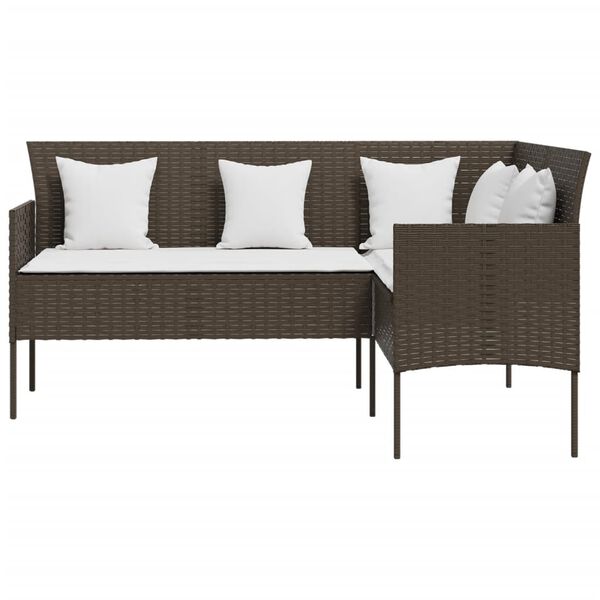 vidaXL Couch Sofa Set Brown PE rattan Large Modular Couch Sofa Set