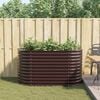 vidaXL Garden Raised Bed Brown 63" x 31.5" x 31.9" Steel