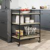 vidaXL Kitchen Trolley Sonoma Oak 25.6"x15.7"x34.1" Engineered Wood