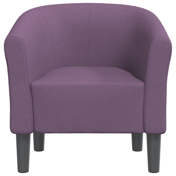vidaXL Tub Chair Purple 100% polyester, foam, pinewood, plywood, plastic