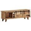 vidaXL TV Stand Various shades of natural wood Solid mango wood 47.2 in