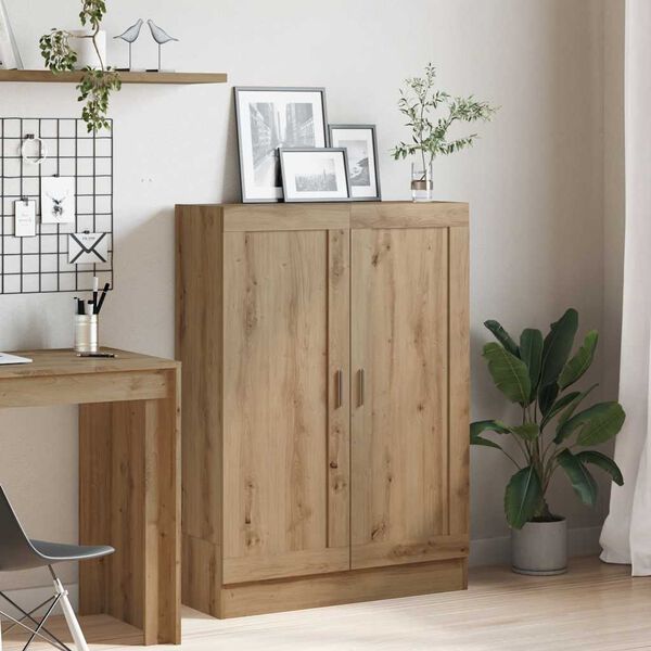 vidaXL Book Cabinet Artisan oak Engineered wood Medium Book Cabinet