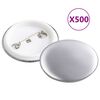 vidaXL Badge Button Maker with 500 pcs Pinback Button Parts 1.5"
